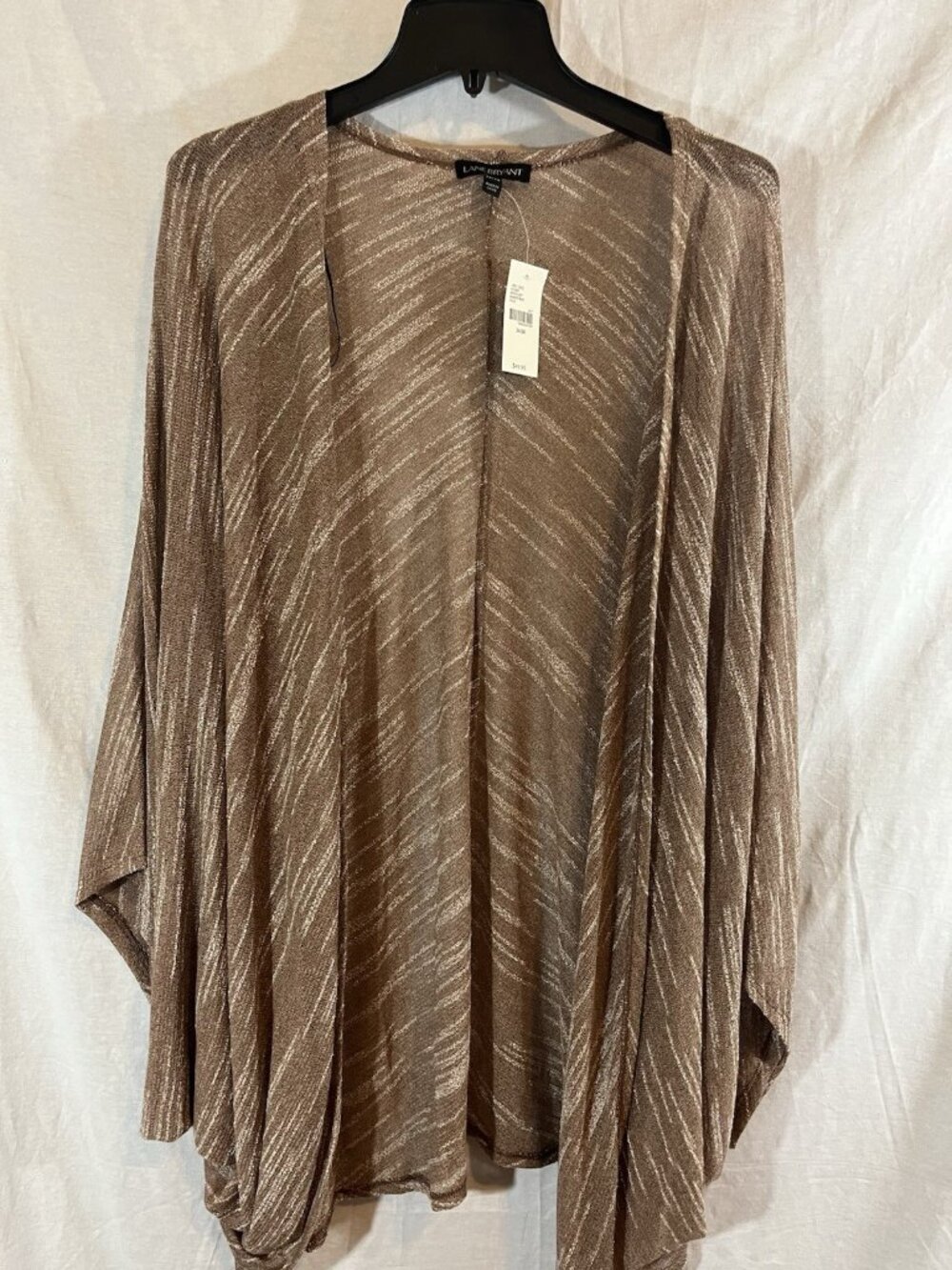 Lane Bryant Women’s NWT 4X (26/28) Brown Knit Poncho Shrug